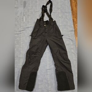 Helly Hansen Men's Black Cargo Snow Pants with Suspenders